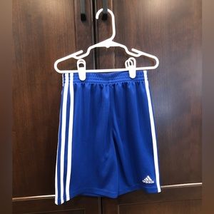 Adidas blue boys striped size 6 shorts